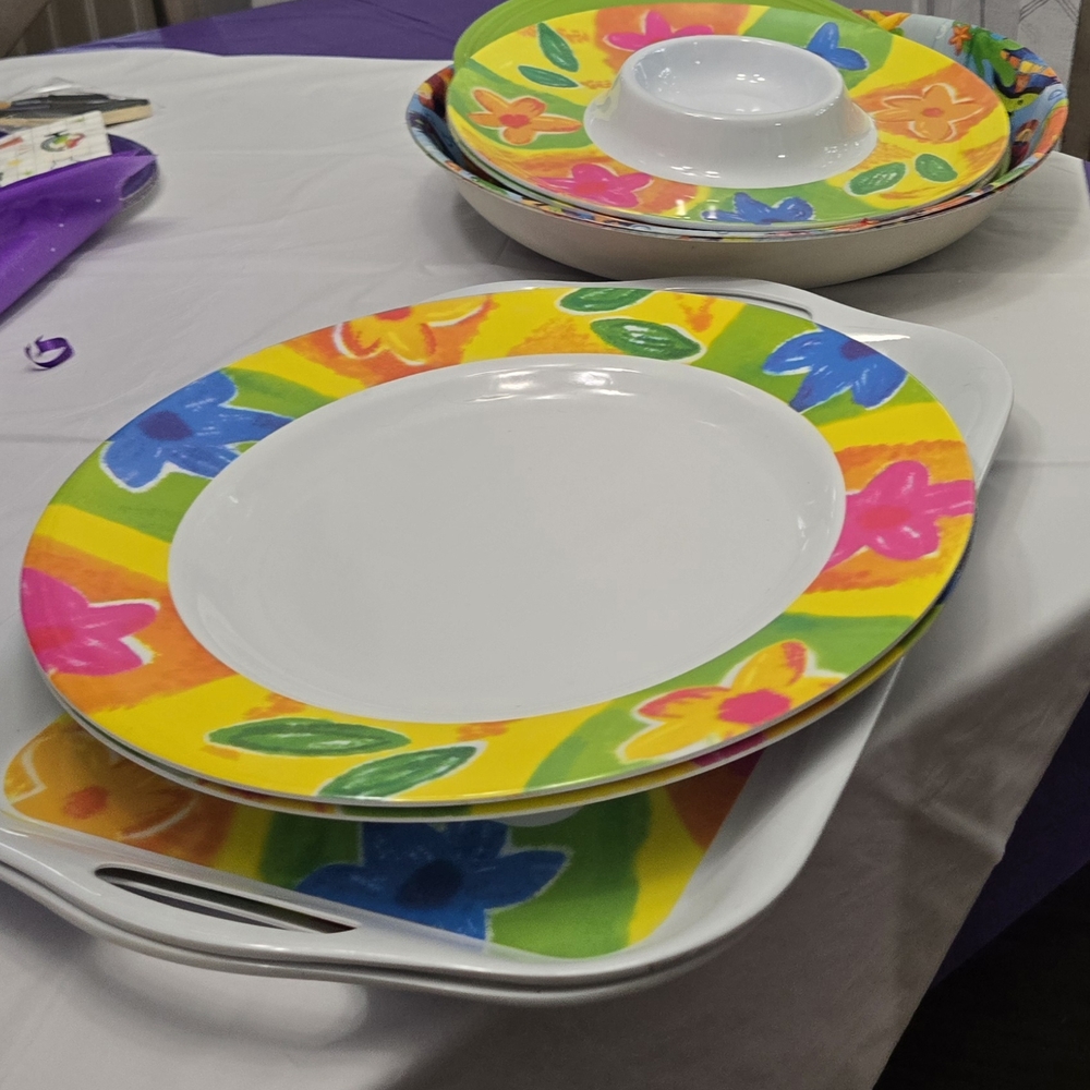 Colorful Floral Dinnerware Set